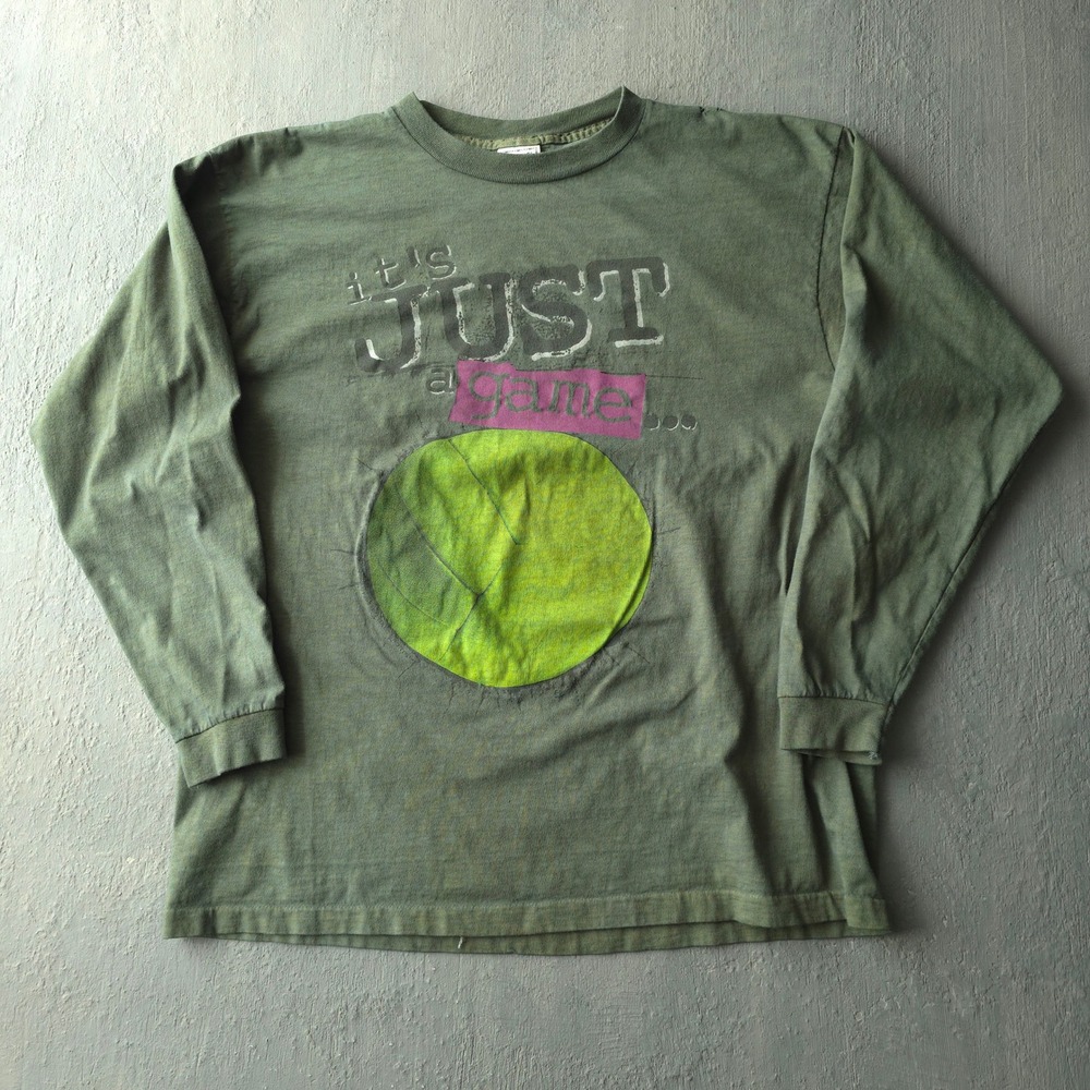 Vintage 90s Alore Green T-shirt XL It's Just A Game Volleyball Made in USA
